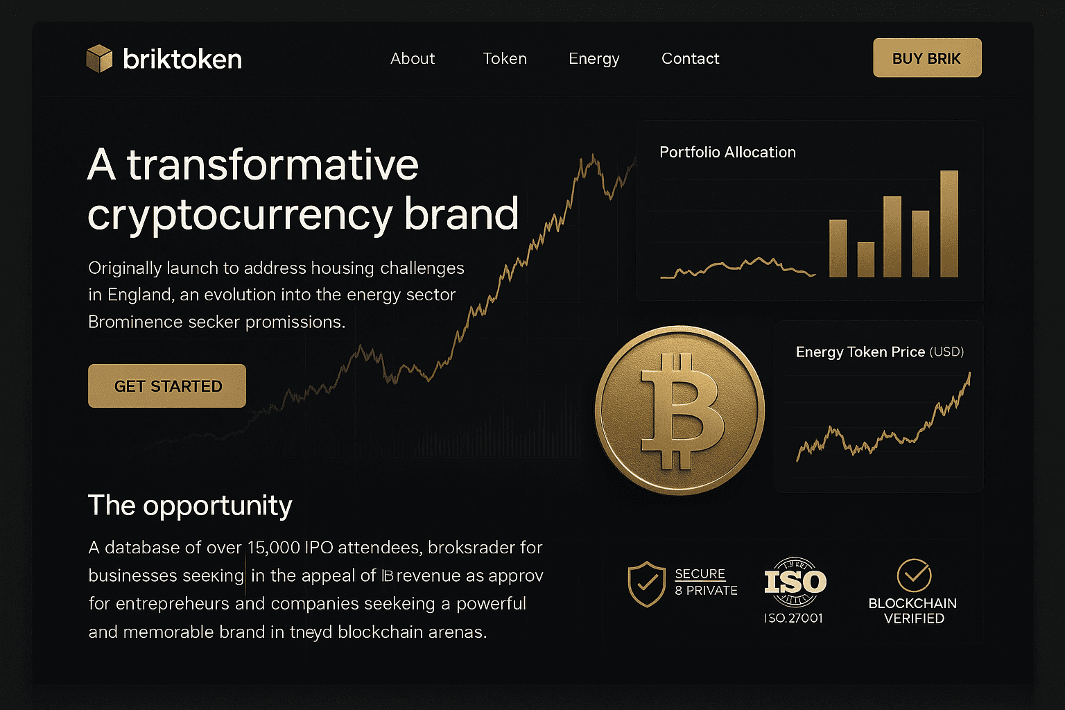 briktoken.com website mockup